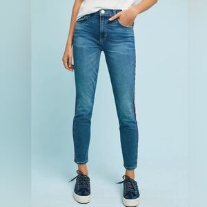 Current/Elliot Highrise Stilleto Jeans In Powell Wash Stripe Size 31